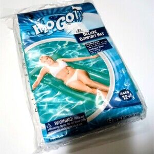 H2O Go Green Teal Air Deluxe Comfort Mat Swimming Pool Beach Water Float Raft